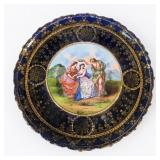 Decorative Porcelain Plate with Classical Mot