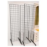 3pc Black Metal Gridwall Display Panels