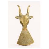 Solid Brass Ox Head Figural Boot Puller