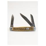 Jowika Yellow Jigged Handle Pocket Knife