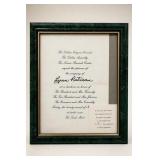 Dallas Citizens Council Framed Invitation JFK