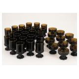 Tiffin Franciscan Madeira Smoke Brown Goblets