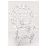 White Wrought Iron Decorative Chair