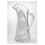 Cut Glass Crystal Water Pitcher