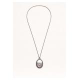 Sterling Silver Oval Locket Necklace