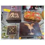 4 Decorative Wooden and Papier-Mache
