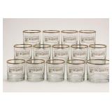 18 W.E. Upjohn Whiskey Glasses