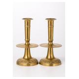 Four Brass Candlestick Holders