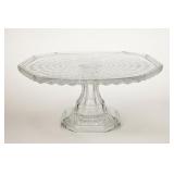 Indiana Glass Diamond Point Cake Stand