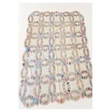 Handmade Patchwork Double Wedding Ring Quilt