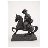 Antique Spelter Equestrian Sculpture