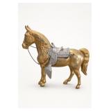 Spelter Horse Figurine with Saddle