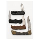 4 Folding Pocket Knives Assorted