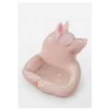 Fitz & Floyd Pink Ceramic Pig Dish