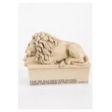 Resin Lion Trinket Box with Daniel 6:27