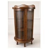 Small Wood and Glass Curio Display Cabinet