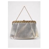 Miss Lewis Silver Metallic Evening Bag