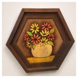 Billington Hexagonal Floral Wall Decor 12"