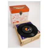 45 RPM Vinyl Records with Storage Box