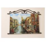 Venetian Canal Wall Tapestry with Rod