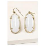 Kendra Scott White Stone Drop Earrings