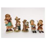 5 Hummel-Style Porcelain Figurines