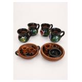 Miniature Hand-Painted Mexican Pottery Lot