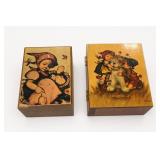 Wood Music Box / Box with Hummel Children Motif
