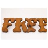 Four Wooden Decorative Letters