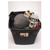 Halloween Decor Props in Bin