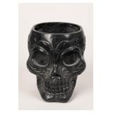 Black Skull Decorative Planter Pot