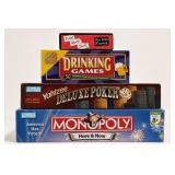 Board Game Lot: Monopoly, Deluxe Poker, and 2