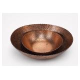 Hammered Copper Bowl Set