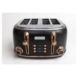 Haden 4-Slice Toaster Black Copper Finish