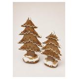 Faux Gingerbread Christmas Trees