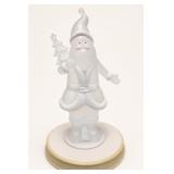 Frosted Santa Claus Musical Figurine
