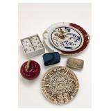 Decorative Plates, Box, Teacups, and Trinkets