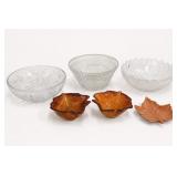 6 Decorative Glass and Ceramic Bowls