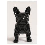Black Ceramic French Bulldog Figurine