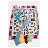 Silk Japan Map Scarf With UN Flags