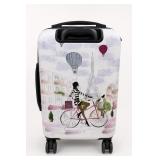 Paris-Themed Rolling Carry-On Suitcase
