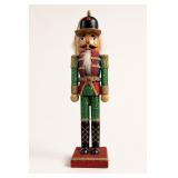 Glittered Wooden Nutcracker Soldier Figurine