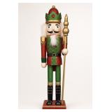 Glittered Wooden Nutcracker Figurine
