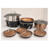 Gotham Steel Cookware Set with Glass Lids
