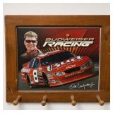 Budweiser Racing Wall Rack with Dale Earnhart