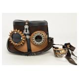Steampunk Top Hat with Goggles and Eye Patch
