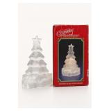 Frosted Glass Christmas Tree Votive Holder
