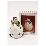 Ceramic Snowman Tealight Candle Holder