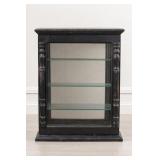 Black Wood And Glass Display Cabinet