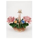 Capodimonte Porcelain Flower Basket